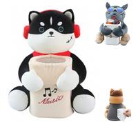 Cute Plush 2 in 1 Car Tissue Box and Trash Can,Cartoon Decorative Car Accessory,Animal Cartoon Decorative OrganizerArmrest Case Dog Cars Boxs Bin (Color3)