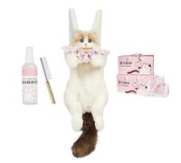 Cute Plush Cat Backpack, Ample Space School Bag, Realistic Stuffed Animal Backpack with Soft Plush Material, Durable Zipper Closure Bag with Adjustable Straps, Travel Accessory for College Office