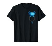 Cute Pocket Axolotl Kawaii Pet Lovers Blue Axolotl in Pocket Maglietta