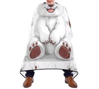 Cute Polar Bear Unisex Mantella Taglio Capelli Antiaderente Mantella Parrucchiere Con Chiusura A Gancio Mantellina Parrucchiere Per Parrucchieri Uso Domestico Acconciatura 168X140Cm