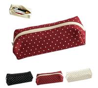 Cute Polka Dot Pencil Case Aesthetic Pencils Pouch,Chic Simple Design