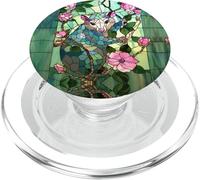 Cute Possum Stained Glass Effect Art Stain Glass Opossum PopSockets PopGrip per MagSafe