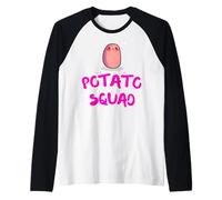 Cute Potato Squad Kawaii Amo Le Patate - Patate Divertenti Maglia con Maniche Raglan