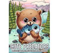 Cute Predators Coloring Book: Funny Nature Coloring Pages Featuring Adorable Predators, Dark Humor Moments, and Hilarious Wildlife Scenes for Grown-Ups