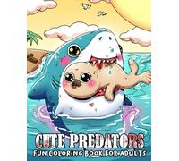 Cute Predators Coloring Book: Kawaii Coloring Pages Featuring Adorable Carnivores Designs For Adults Dark Humor And Relaxation
