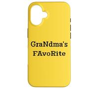 Cute Present for/from Grandmother. Grandma's Favorite Custodia per iPhone 16