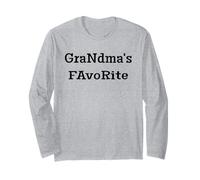 Cute Present for/from Grandmother. Grandma's Favorite Maglia a Manica