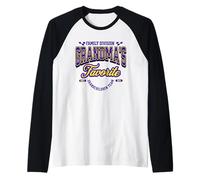 Cute Present for/from Grandmother. Grandma's Favorite Maglia con Maniche Raglan