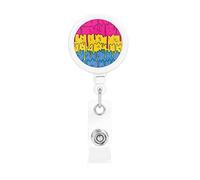 Cute Pride Pastel Melting Pride 2 Porta badge retrattile Reel Clip Porta carte d'identità per infermiere Studente Impiegato