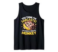 Cute Primate Sarcastic Humor Banana Animal Fun Canotta
