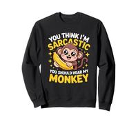 Cute Primate Sarcastic Humor Banana Animal Fun Felpa