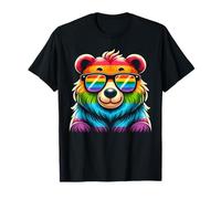 Cute PRO Gay Bear Sunglasses Pride Rainbow LGBTQ Maglietta