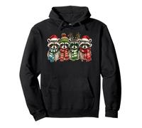 Cute Procione Xmas Catena di luci Baby Raccoon Merry Christmas Felpa con Cappuccio