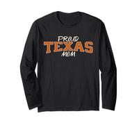 Cute Proud Texas Mom. Fan of Texas And Down South Sports Maglia a Manica