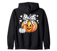 Cute Pumpkin Bow Halloween Spooky Mama Mom Fall Vibes Felpa con Cappuccio