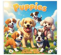 Cute Puppies Bold & Cute: A Delightful Collection of 65 Cute Puppy Illustrations for All Ages |134 Pages of Paw-some Puppy Fun for Kids, Teens & Adults Big Bold large pring images