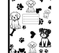Cute Puppies Composition Notebook: | College Ruled, 7.5 x 9.25, 120 Pages | For kids and adult dog lovers