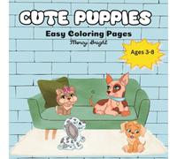 Cute Puppies: Easy Coloring Pages