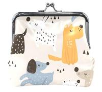 Cute Puppies - Portafoglio in pelle beige per donne e ragazze, con fibbia di cambio, carino puppies beige, UNITALLA Cute Puppies Beige, UNITALLA Classic, Carino Puppies Beige, Taglia unica, Classic