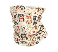 Cute Puppies Print Ghetta da Collo Antiscivolo Fascia per Capelli Multiuso Sciarpa al Collo per Yoga Escursionismo Unisex Passamontagna