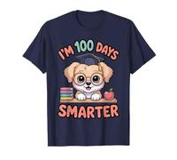 Cute Puppy 100 Days Smarter Kids School Celebration Maglietta