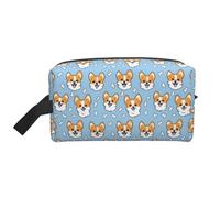Cute Puppy CorgiPrint - Borsa da toilette per uomo e donna, borsa da viaggio per cosmetici, da appendere, per accessori da viaggio