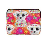 Cute Puppy Dog Print Pink Protector Laptop Cases Laptop Padded Sleeve for Apple Business Computer Cover Office for Computer Pro 14 Inch Sleeve Universale Large