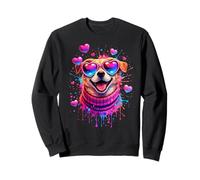 Cute Puppy Love Vibrant Dog Art Felpa