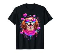 Cute Puppy Love Vibrant Dog Art Maglietta