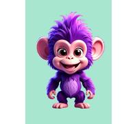 Cute Purple Monkey Notebook - Hardcover Journal with Lined Pages, 7"x10", Perfect for Notes, Lists, Ideas, or Gifting: Adorable and vibrant hardcover ... journaling, planning, note-taking, or as a
