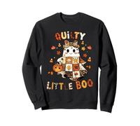 Cute Quilty Little Boo Halloween Ghost Autunno Patchwork Quilt Felpa