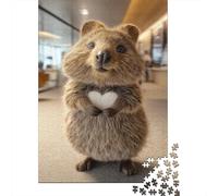 Cute Quokka Puzzle 1000 Pezzi Arte Per Adulti Australian Wombat Puzzle Legno Premium Giochi Rilassamento E Intelligence Facile Da Regalo Per Amore E Amico Qualità Premium 1000pcs (75x50cm)