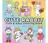 Cute rabbit coloring book for adults and teens
