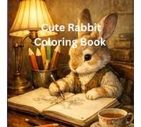 cute rabbit coloring book for kids: Cute Rabbit Coloring Book