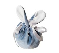 Cute Rabbit Cosmetic Bags | Small Velvet Easter Drawstring Pink Bunny Ears Candy Bag per bambini Cookie Goodies Snack Packaging | Borsa da viaggio portatile da donna Cosmetic Makeup Bag Holiday Adawd