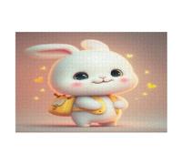 Cute Rabbit Jigsaw Puzzle 1000 Pezzi Per Adulti Gioco Jigsaw Toys Adolescenti Puzzles Gifts Decorazione Murale （75×50cm）