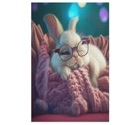 Cute Rabbit Jigsaw Puzzle 1000 Pezzi Per Adulti Gioco Jigsaw Toys Adolescenti Puzzles Gifts Decorazione Murale 78×53cm