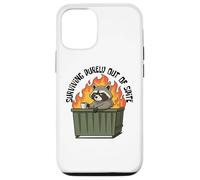Cute Raccoon Dumpster Fire Surviving Purely Out Of Spite Custodia per iPhone 12/12 Pro