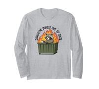 Cute Raccoon Dumpster Fire Surviving Purely out of Spite Maglia a Manica