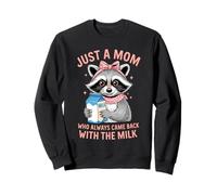 Cute Raccoon Just A Mom Who Always Came Back With The Milk Felpa