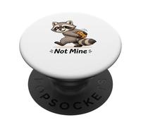 Cute Raccoon with Cookie Playful Not Mine PopSockets PopGrip Adesivo