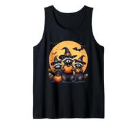 Cute Raccoons Witch Spooky Ghost Halloween Matching Family Canotta