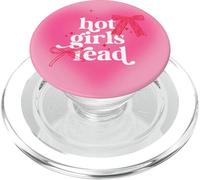 Cute Reader Hot Girls Read Book Pink Aura Heart Bow Bookish PopSockets PopGrip per MagSafe