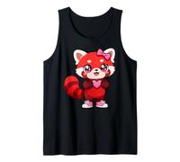 Cute Red Fox Coquette Bow Retro Red Fox Kids Girls Canotta
