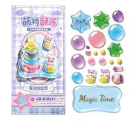 Cute Resin Stickers - Decorative Charm Decals Scrapbooking | 3D Fun Craft Adhesive Set with Glossy Finish for Camera, Laptop, Headphones, Journal Letters or DIY Projects