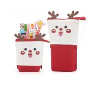 Cute Retractable Pencil Case Vertical Pencil Pouch Pop-Up Pencil Pouch Pencil Holder, Red