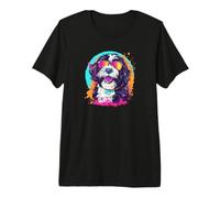 Cute Retro Vintage Bernedoodle Dog Lover Maglietta Premium