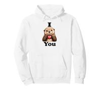 Cute River Otter Animal Heart Design Gifts Felpa con Cappuccio