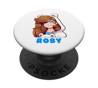 Cute Roby Gamer Polar Bear Tee For Kids Gaming Lover PopSockets PopGrip Intercambiabile