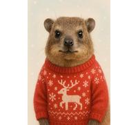 Cute Rock Hyrax in Christmas Sweater Notebook - Cozy Winter Animal Journal | Holiday Gift for Animal Lovers | Lined Composition Notebook 6x9 Inch | ... Gift, Journaling, Writing, Notes & Study